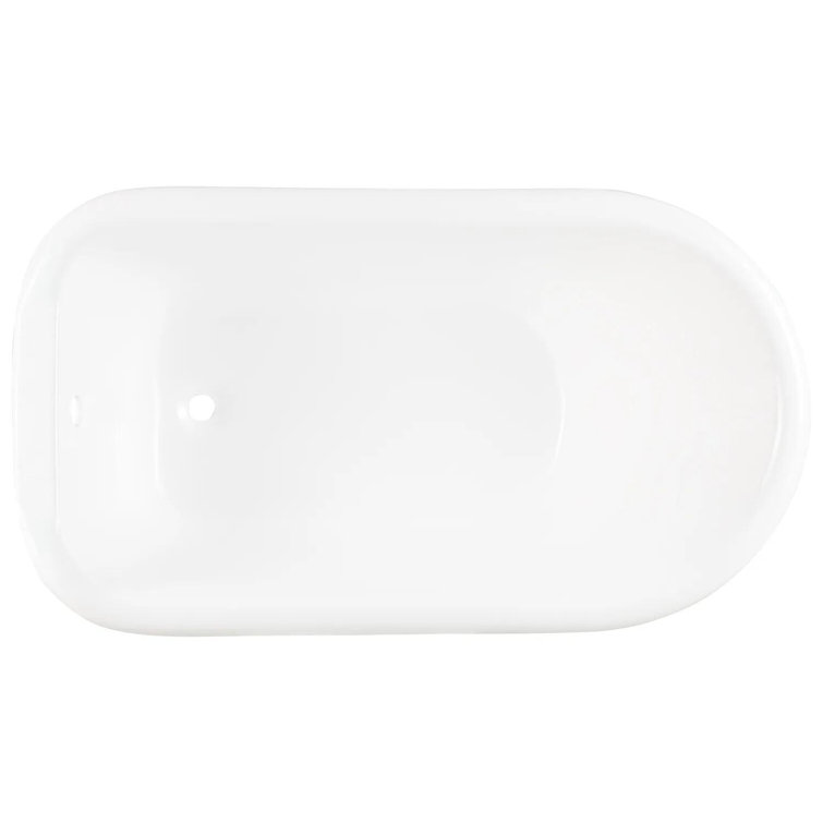 66" White Cast Iron Clawfoot Soaking Tub