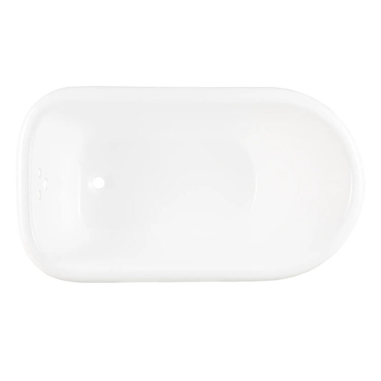 54" White Cast Iron Clawfoot Soaking Tub