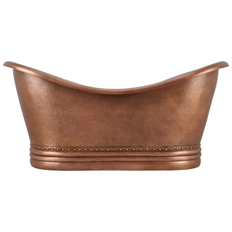 Handmade Bronze Oval Freestanding Soaking Bathtub