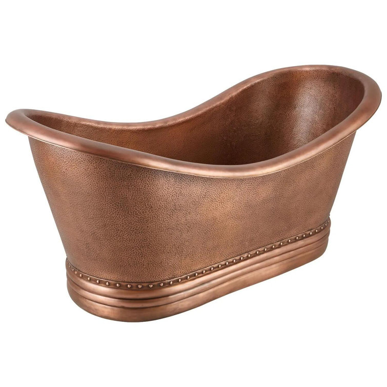 Handmade Bronze Oval Freestanding Soaking Bathtub