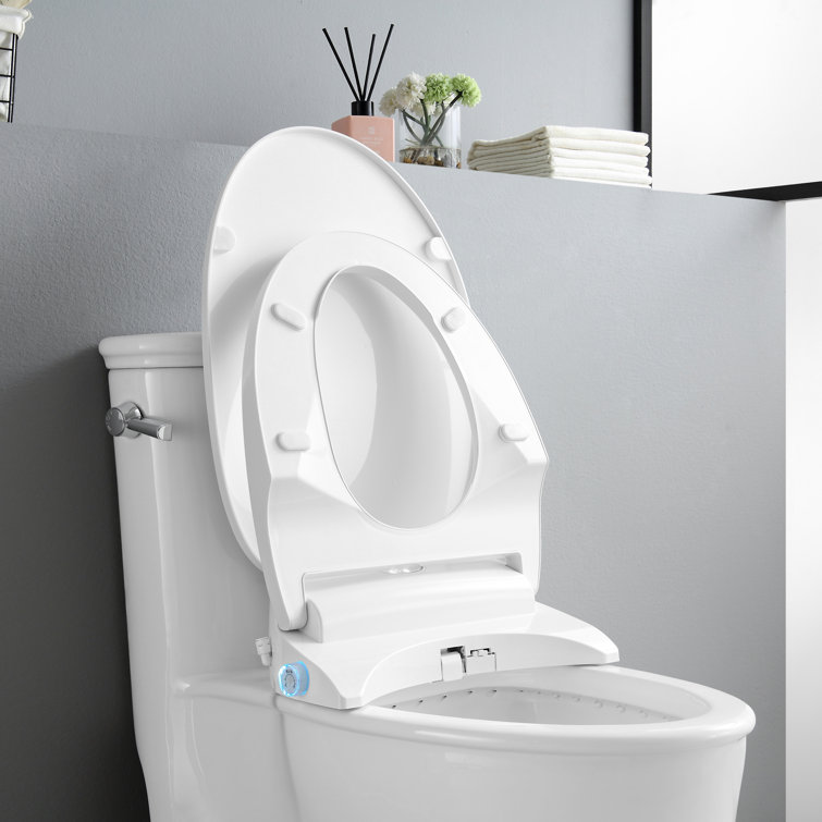 Volta White Elongated Dual Flush Smart Toilet with Bidet