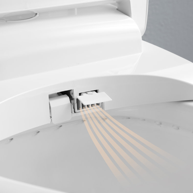Volta White Elongated Dual Flush Smart Toilet with Bidet