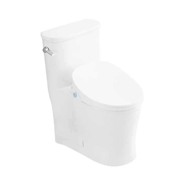 Volta White Elongated Dual Flush Smart Toilet with Bidet