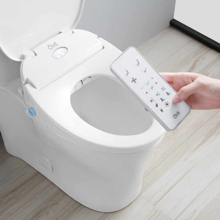 Volta White Elongated Dual Flush Smart Toilet with Bidet