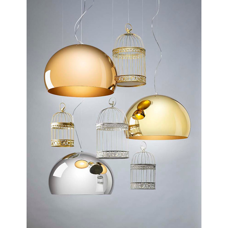 Matte White LED Sphere Pendant Light with Transparent Finish