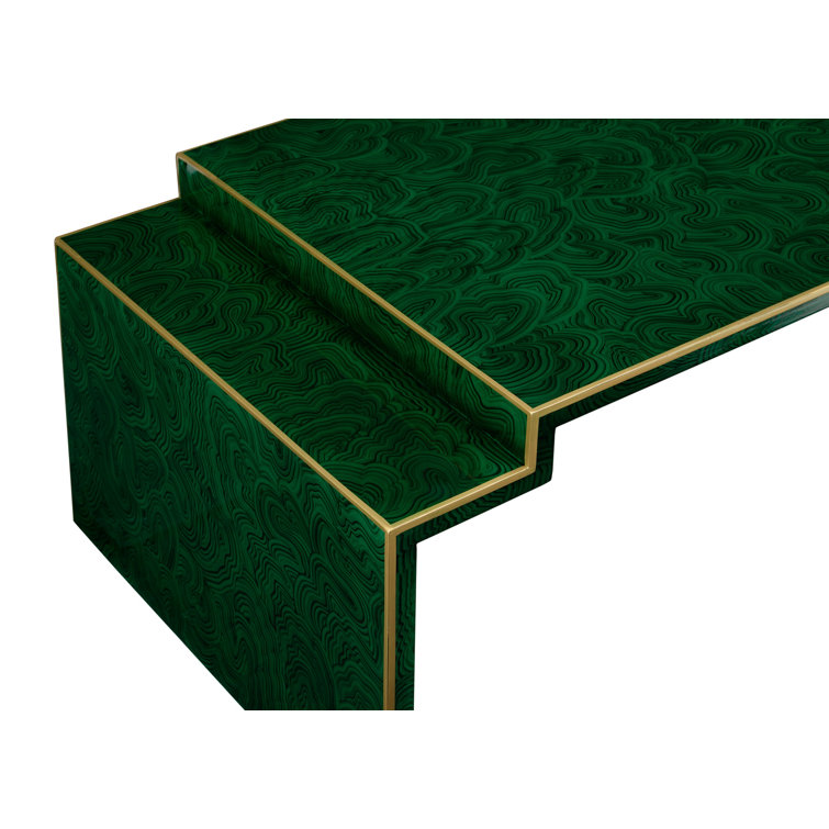 Chatsworth 50'' Malachite Green Solid Wood Coffee Table
