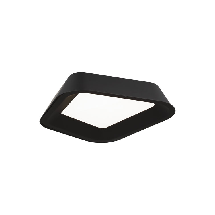 Nightshade Black Glass LED Indoor/Outdoor Flush Mount Light