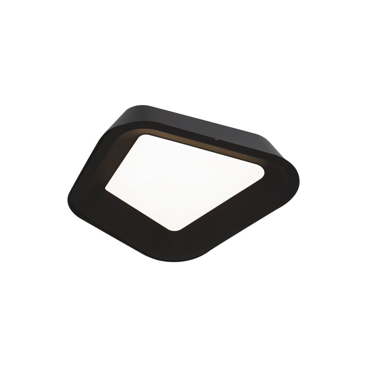 Nightshade Black Glass LED Indoor/Outdoor Flush Mount Light