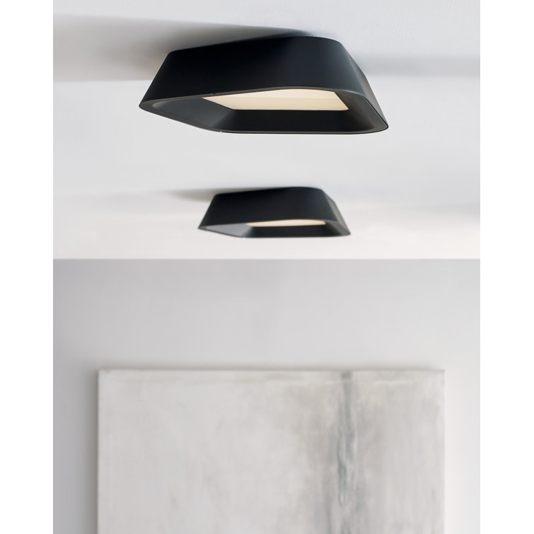Nightshade Black Glass LED Indoor/Outdoor Flush Mount Light