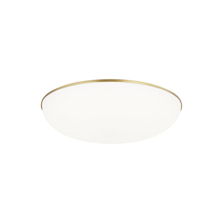 Megan Modern LED Ceiling Bowl Light in Plated Brass