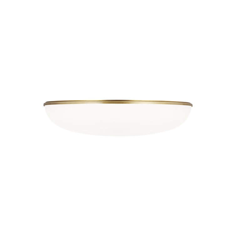 Megan Modern LED Ceiling Bowl Light in Plated Brass