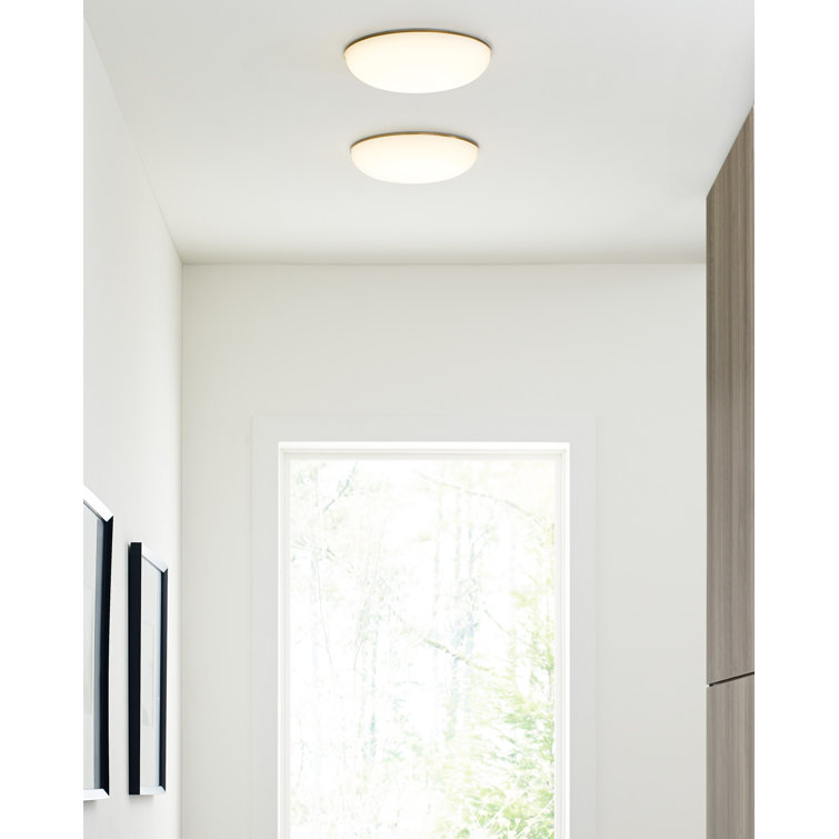 Megan Modern LED Ceiling Bowl Light in Plated Brass
