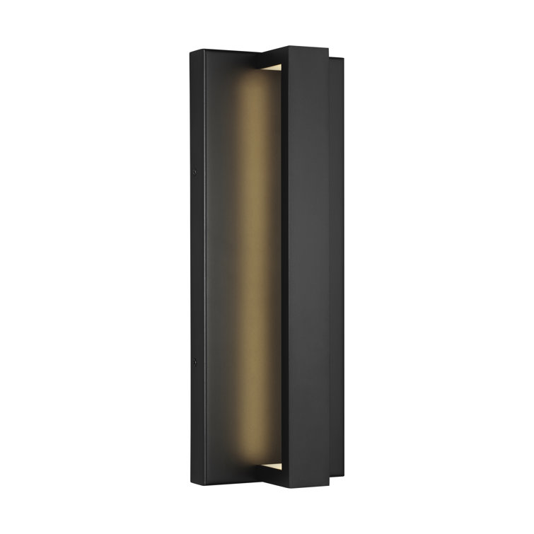 Black 16" LED Outdoor Wall Sconce