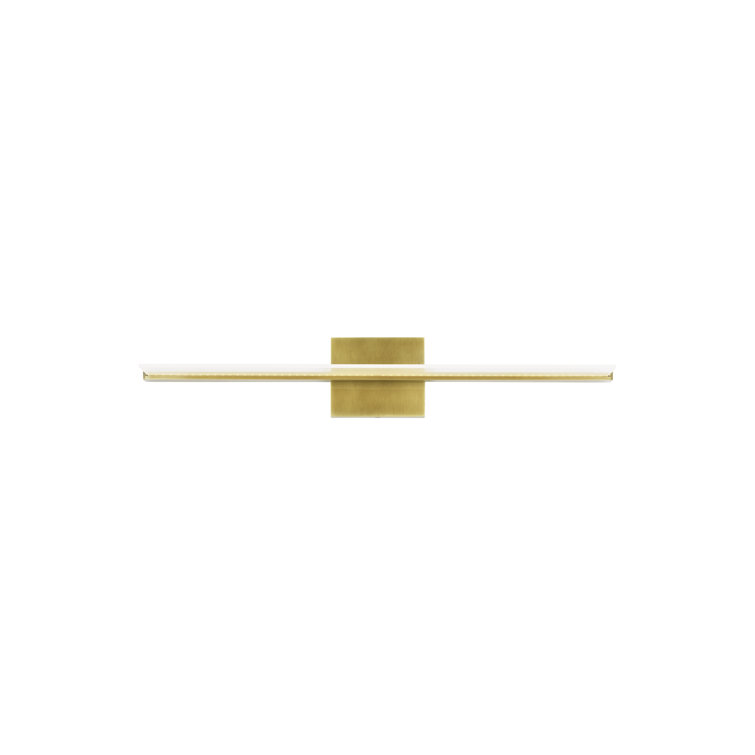 Span Black 24.6" LED Bath Bar with Frosted Acrylic Shade
