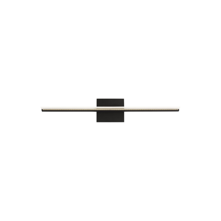 Nightshade Black Ultra-Thin LED Bath Bar with Frosted Acrylic