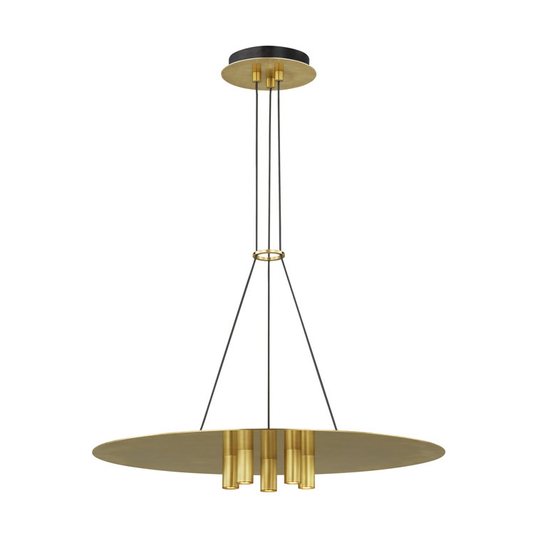 Natural Brass Modern LED Pendant Light