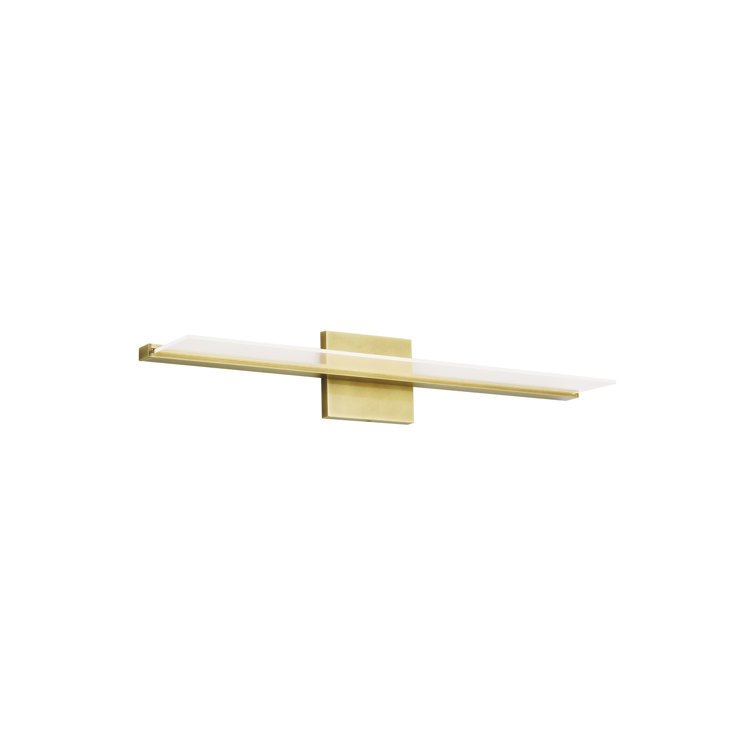 Span Black 24.6" LED Bath Bar with Frosted Acrylic Shade