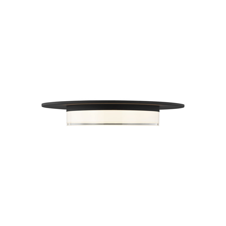 Nightshade Black 17'' Glass LED Flush Mount Light