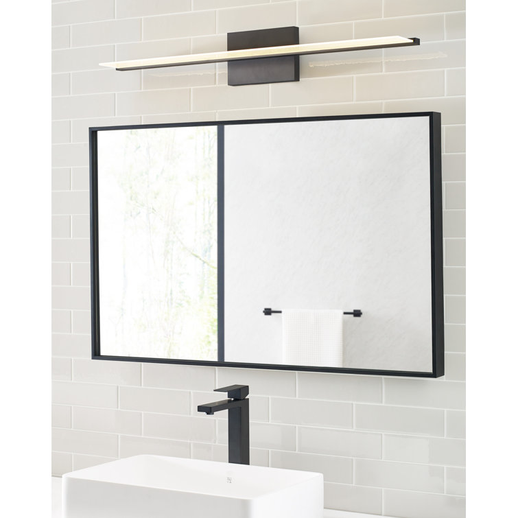 Modern Brass and Acrylic Dimmable LED Vanity Light