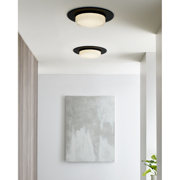 Nightshade Black 17'' Glass LED Flush Mount Light