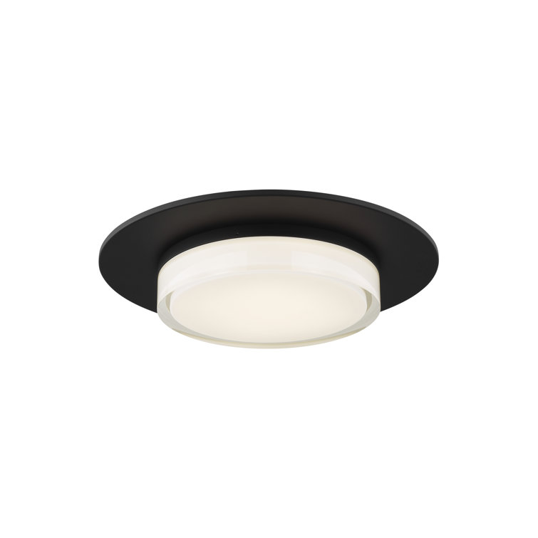 Nightshade Black 17'' Glass LED Flush Mount Light