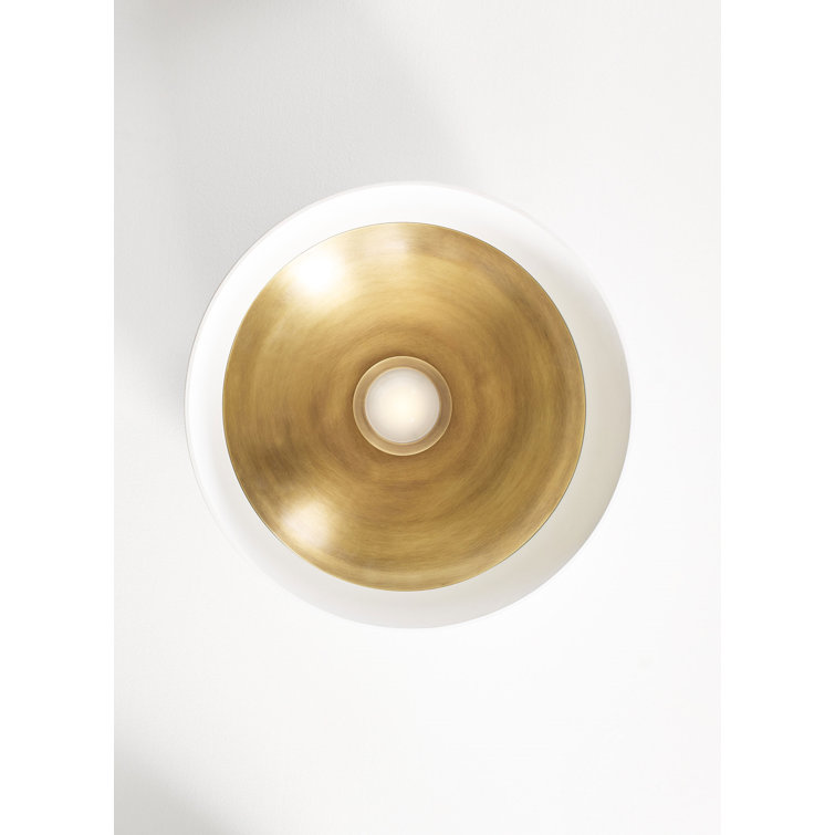 Foundry 14.4" Matte White Aluminum LED Bowl Flush Mount