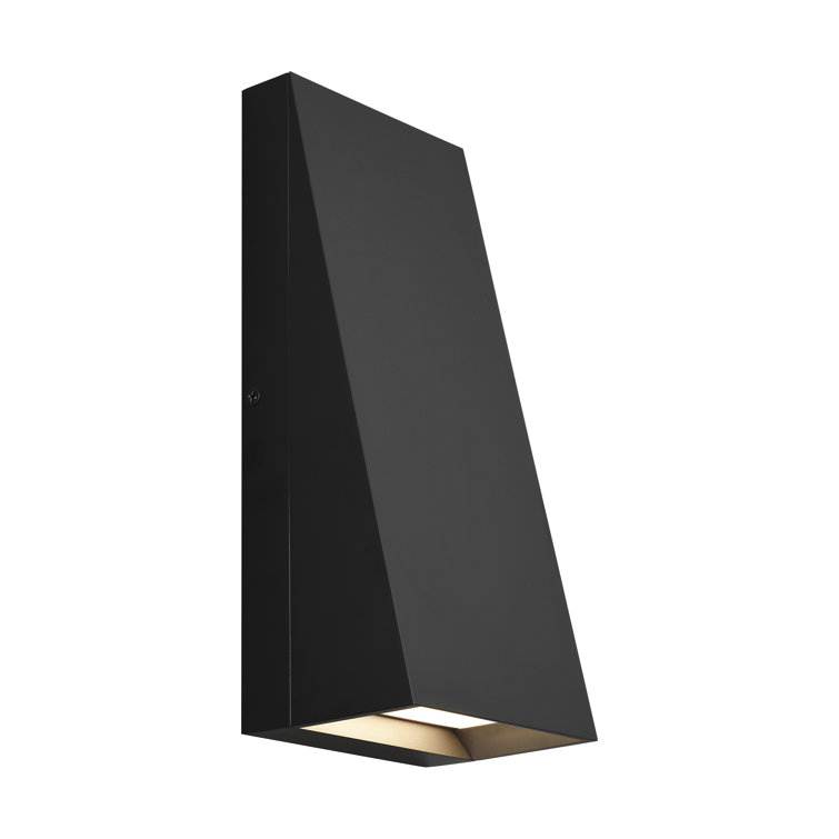 Pitch Black Angular Tier 12" LED Outdoor Wall Sconce