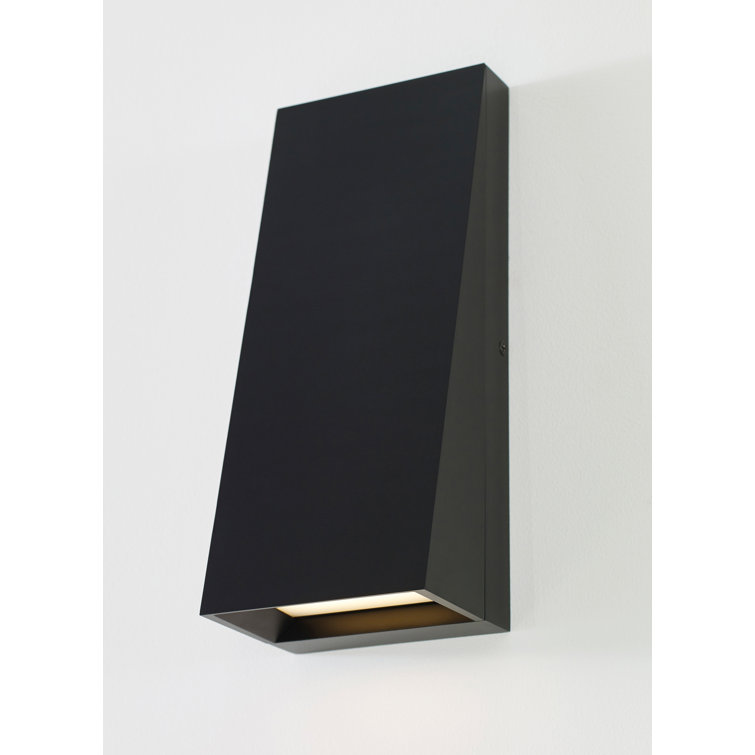 Pitch Black Angular Tier 12" LED Outdoor Wall Sconce