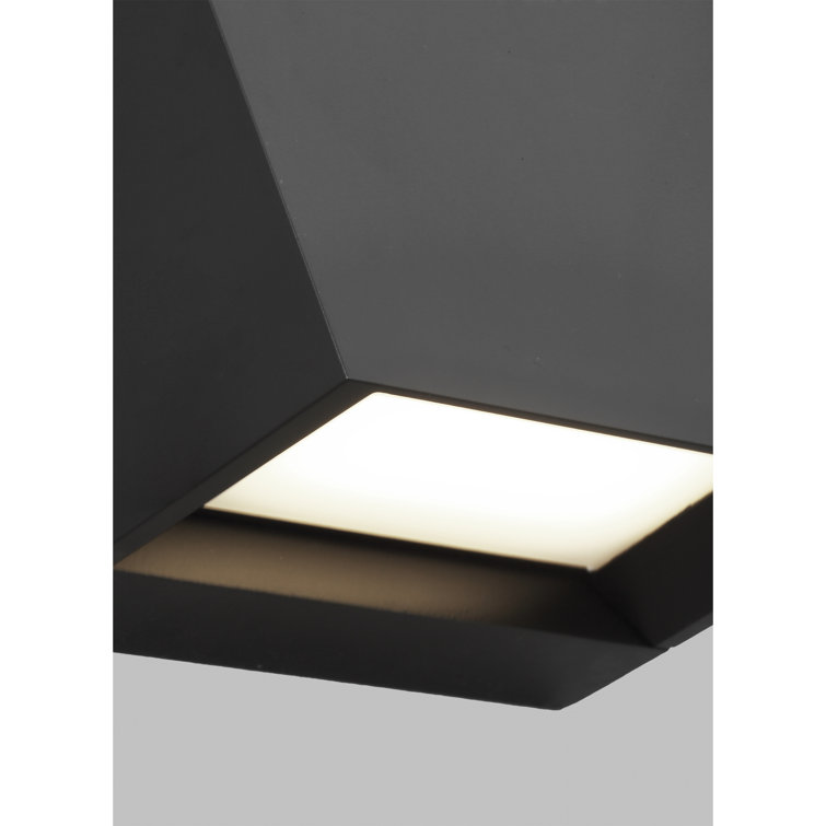 Pitch Black Angular Tier 12" LED Outdoor Wall Sconce