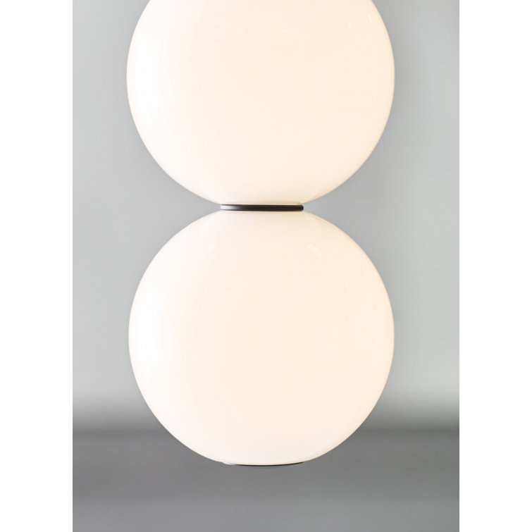 Nightshade Black Glass LED Globe Pendant Light
