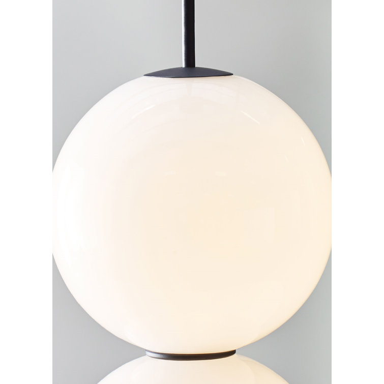 Nightshade Black Glass LED Globe Pendant Light