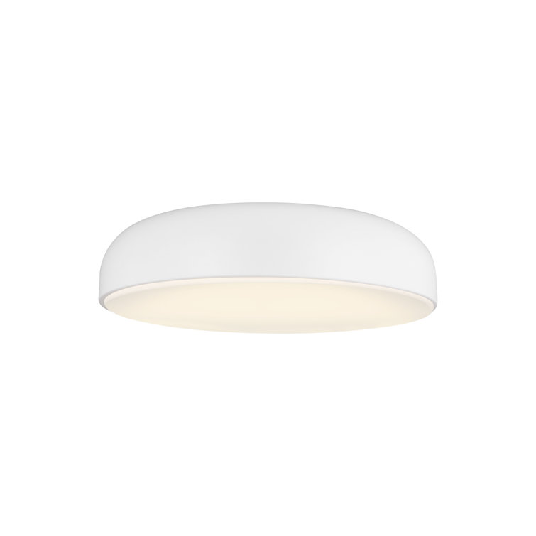 Matte White Glass LED Flush Mount Ceiling Light