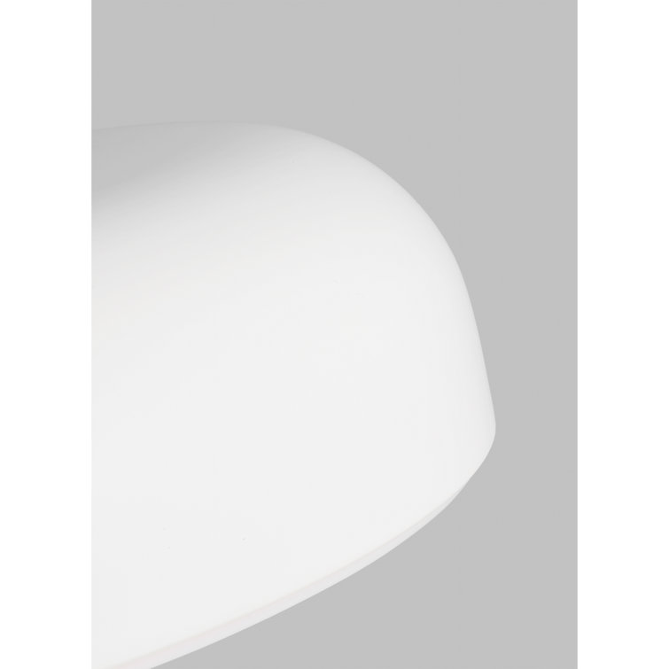 Matte White Glass LED Flush Mount Ceiling Light
