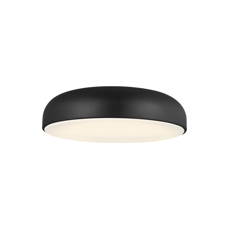 Kosa 18" Nightshade Black Aluminum LED Flush Mount