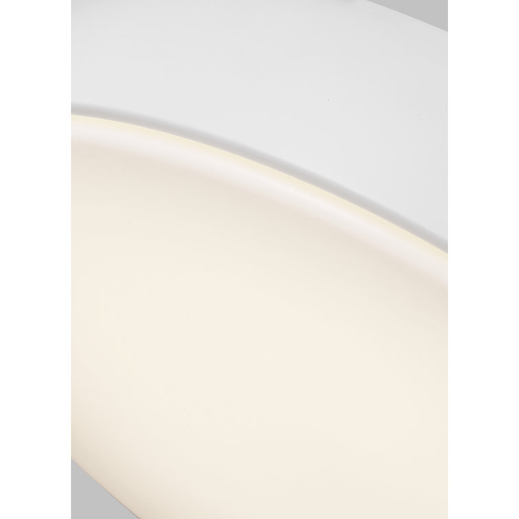 Matte White Glass LED Flush Mount Ceiling Light