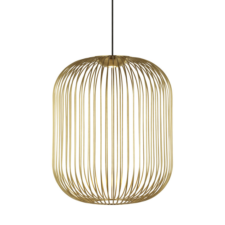 Modern Brass Globe LED Pendant Light for Indoor/Outdoor Use