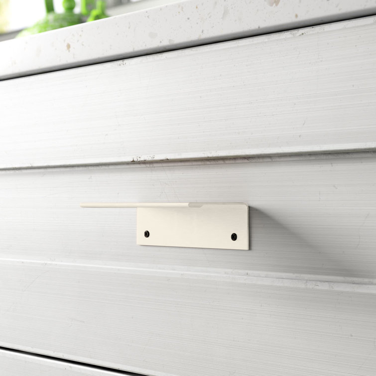 Polished Nickel Modern Finger Cabinet Edge Pulls 3.75 inch