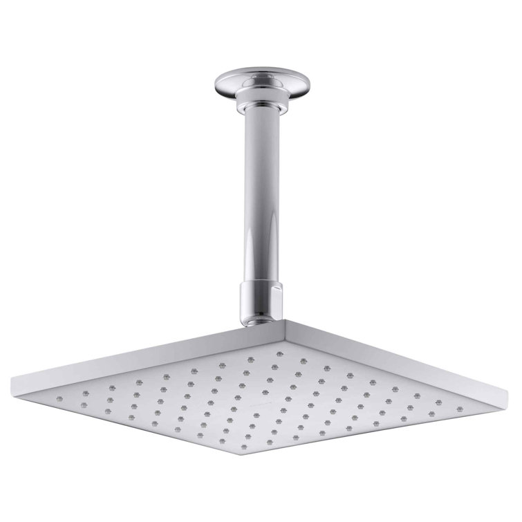Polished Chrome Square Ceiling Mounted Rain Shower Head