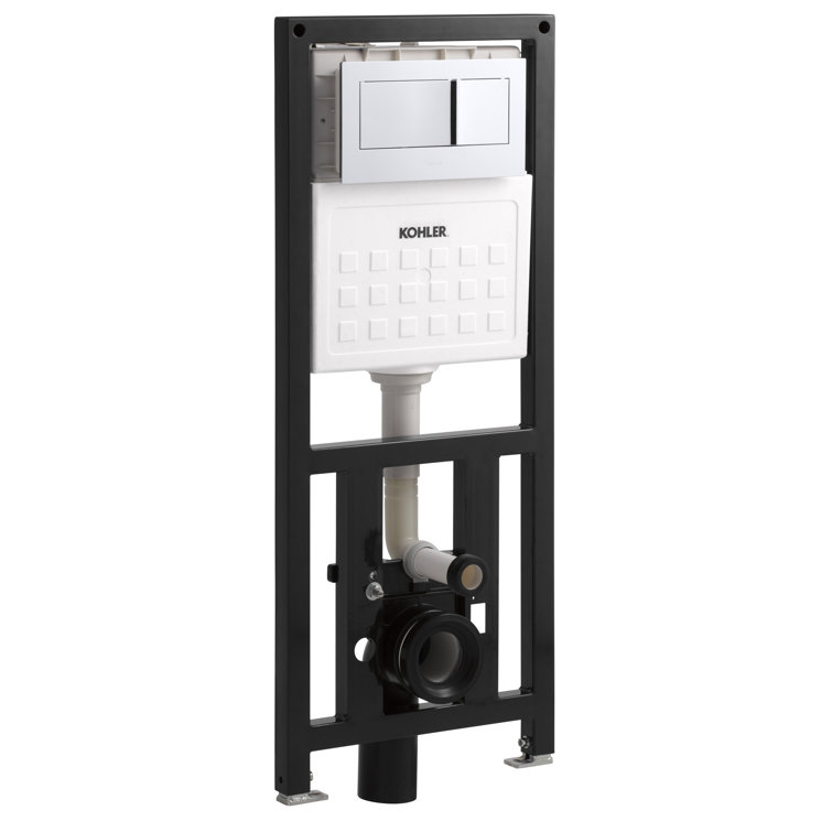 Veil Modern Dual-Flush In-Wall Toilet Tank System in Steel and Vitreous China