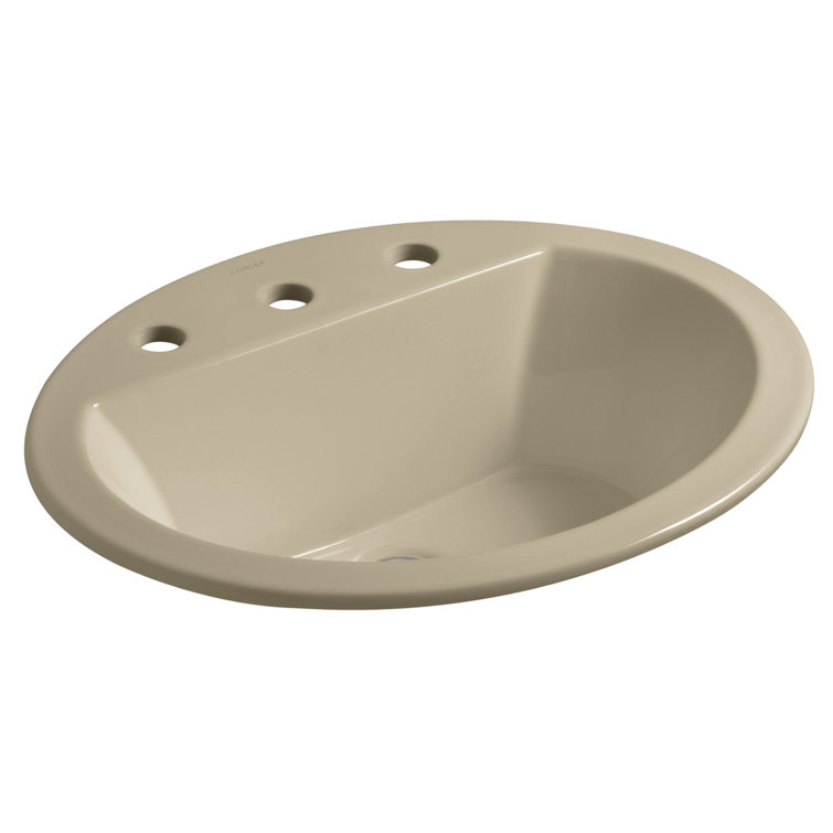 Bryant 20'' White Ceramic Oval Bathroom Sink with Overflow