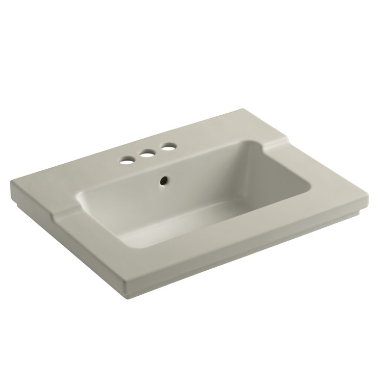 Tresham 25" White Ceramic Vanity Top with Integrated Sink