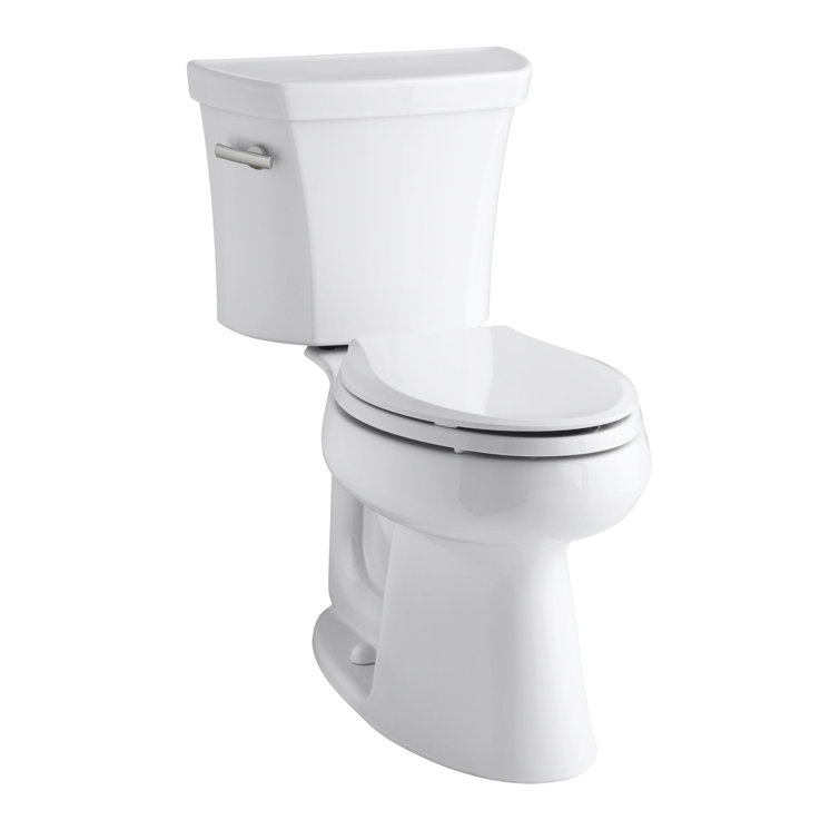White Elongated High Efficiency Two-Piece Toilet