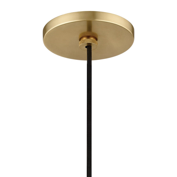 Reese Aged Brass Globe Pendant with Opal Glass Shade
