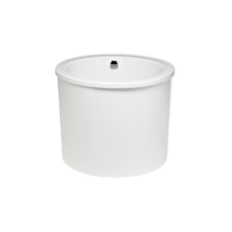 Banzai 42" White Round Freestanding Acrylic Soaking Bathtub