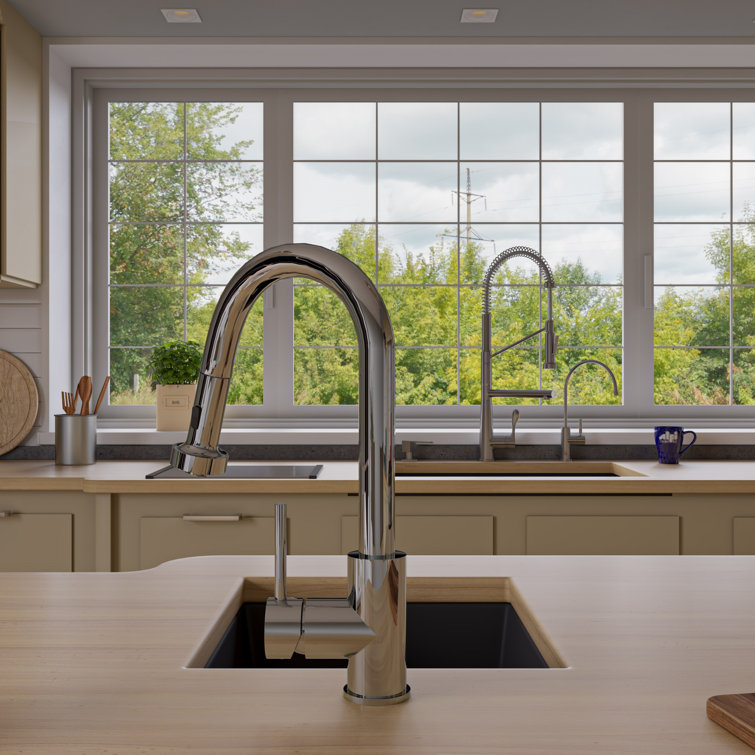 Black Granite Composite Undermount Single Bowl Kitchen Sink