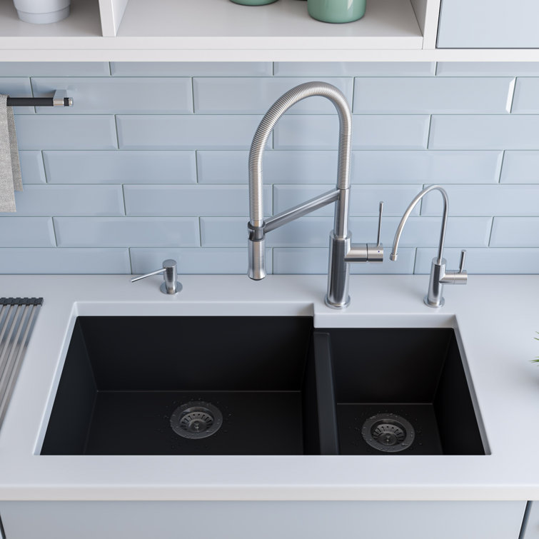 Stainless Steel Gooseneck Kitchen Faucet with Pull-out Spray