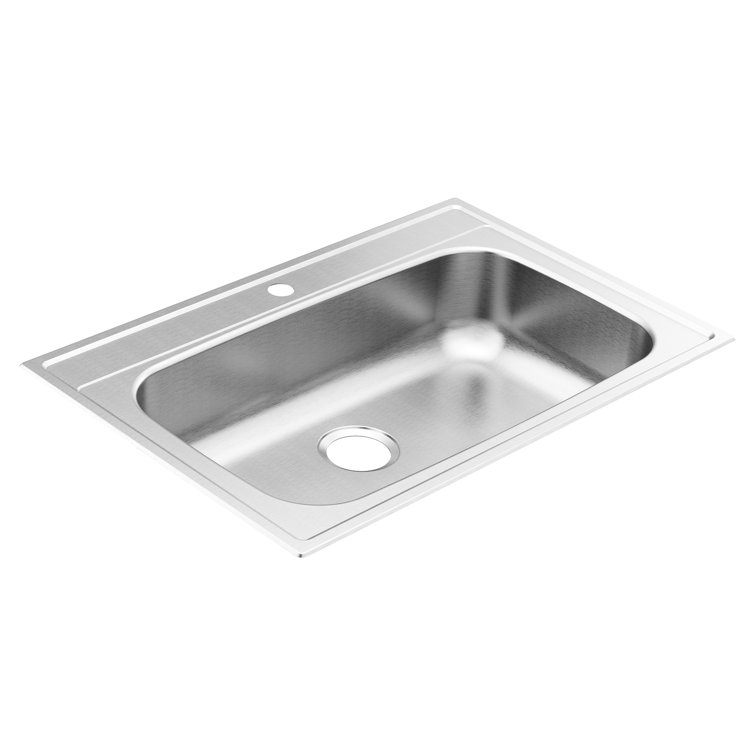 33-Inch Stainless Steel Single Bowl Drop-In Kitchen Sink
