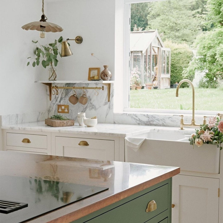 Lancaster 40" Double Bowl White Fireclay Farmhouse Sink