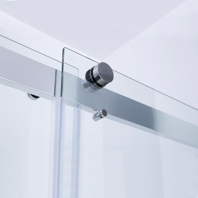Spezia 64" x 76" Frameless Double Sliding Shower Door in Chrome