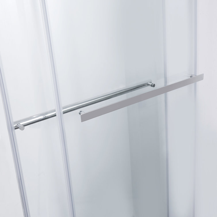 Spezia 64" x 76" Frameless Double Sliding Shower Door in Chrome